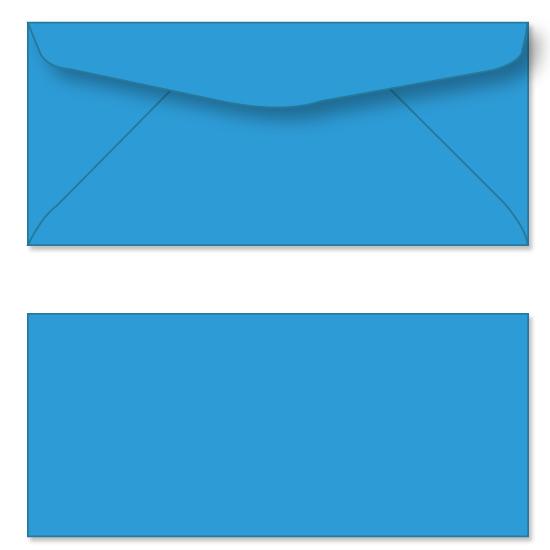 Printed Blue #10 Envelope - (4 1/8 X 9 1/2) Regular