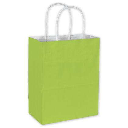 Cotton Candy Shoppers Bag, Lime, 8 1/4 x 4 3/4 x 10 1/2"
