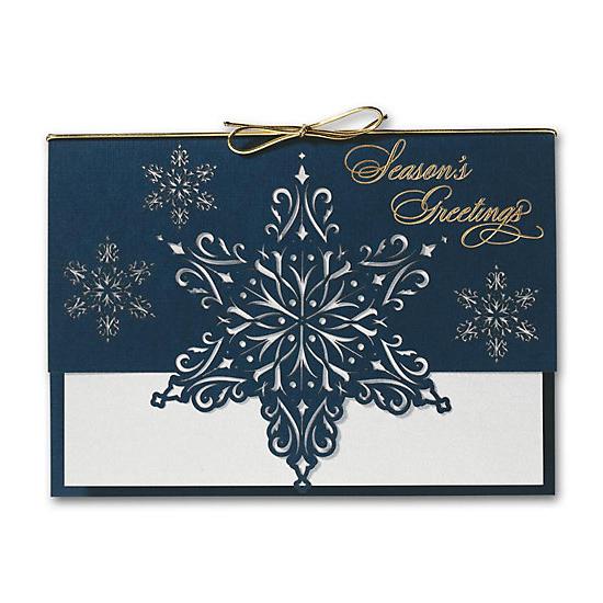 Star Of Snow Laser Cut Holiday Cards