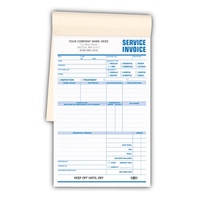 Pest Control Service Invoices Booked