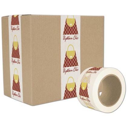 Custom Packaging Tape, White, 3" X 110 Yds - Personalized & Branded