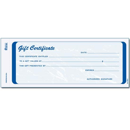 Gift certificate - Design and Printing