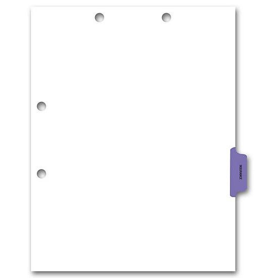 Side Tab Chart File Divider, Insurance Tab