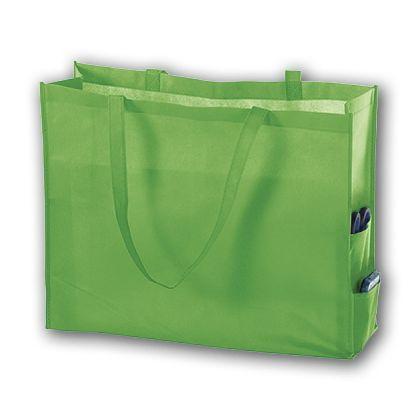 Unprinted Non-Woven Tote Bags, Lime, Medium, 28"