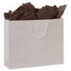 Glossy Paper Bags With Handles, Laminated, White, Custom Printed, 20 X 6 X 16"