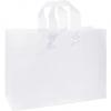 Color-frosted, High-density Shoppers Bags, White, Large