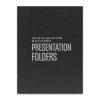 100 Lb. Vellum Presentation Folder, Black Licorice, Custom Printed, Cardstock