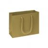 Premium Matte-laminated Euro-shoppers Bag, Gold, 9 X 3 1/2 X 7"