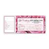 Personalized Gift Certificates With Rose Motif Design, Side Stub