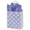 White Dots, Clear, Frosted Flex Loop Shoppers Bag - Small