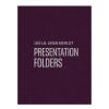 100 Lb. Linen Presentation Folder, Merlot, Custom Printed, Recycled