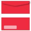 Red Color #10 Envelope With Window - (4 1/8 X 9 1/2) Regular