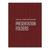 100 Lb. Linen Presentation Folder, Burgundy, Custom Printed, Recycled