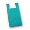 Color Unprinted T-shirt Bags, Teal, 11 1/2 X 7 X 23"