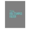 Teal Foil Stamped Presentation Folders