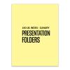 Presentation Folder, 140 Lb. Index Paper Stock, Canary, Custom Printed