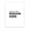 Presentation Folder, 150 Lb. Tag Paper Stock, White, Custom Printed