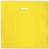 Yellow Plastic Bags, Die-cut, 20 X 20" + 5" Bottom Gusset