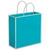 Custom Luxury Shopping Bags, Beach Blue, Medium