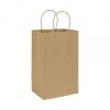 Brown Kraft Paper Bag With Handles, Custom, Recycled, Tall, 8 3/4 X 6 X 14"
