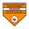 Rotating Blade Warning Label