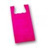 Color Unprinted T-shirt Bags, Cerise, 11 1/2 X 7 X 23"