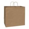 Kraft Paper Shopping Bags, 16 X 10 X 15 1/2"
