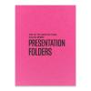 100 Lb. Vellum Presentation Folder, Razzle Berry, Custom Printed, Cardstock