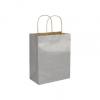 Silver Paper Bags With Handles, Kraft, Personalized, Medium 8 1/4 X 4 3/4 X 10 1/2"