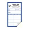 Small Service Record Label, Roll, Paper, White With Blue