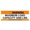 Rack Load Warning Sticker