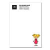 Stick Figure Notepads With Girl