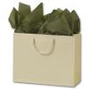 Premium Matte-laminated Euro-shoppers Bag, Ivory, 13 X 5 X 10"