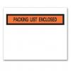 Packing List Enclosed Envelopes, Orange Panel Face, 4.5 X 5.5, White Back/clear Front