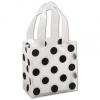 Clear-frosted Plastic Bags With Handle, Black Dots, Small