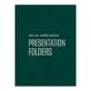 100 Lb. Linen Presentation Folder, Green, Custom Printed, Recycled