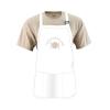 Custom Printed Apron With Pouch Pocket, White, Medium Length