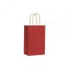 Varnish Stripe Shoppers Bag, Red, 5 1/4 X 3 1/2 X 8 1/4"