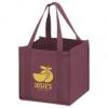 Cube Non-woven Tote Bags, Burgundy