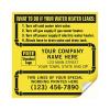 Water Heater Service Labels, With Pipe Border, Vinyl