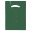 Dark Green Merchandise Plastic Bag, Die-cut Handles, 9 X 12"