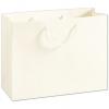 Recycled White Paper Bag With Handles, Large, 13 X 5 X 10"