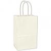 High-gloss Paper Shoppers Bag, White, 5 1/4 X 3 1/2 X 8 1/4"