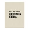 100 Lb. Linen Presentation Folder, Natural, Custom Printed, Recycled