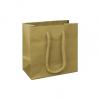 Premium Matte-laminated Euro-shoppers Bag, Gold, 6 1/2 X 3 1/2 X 6 1/2"