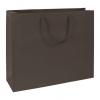 Premium Matte-laminated Euro-shoppers Bag, Chocolate, 16 X 4 3/4 X 13"
