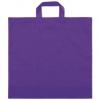 Frosted Economy Shoppers Bags, Purple, Medium Bottom Gusset