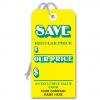 Sale Save Tag, Yellow Large
