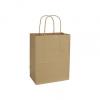 Small Brown Paper Bag With Handles, Kraft, 8 1/4 X 4 3/4 X 10 1/2"