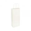Color-on-kraft Wine Bags, White